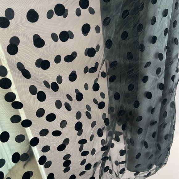 Black layered skirt polka dot Size 10/Large EUC - Picture 12 of 16